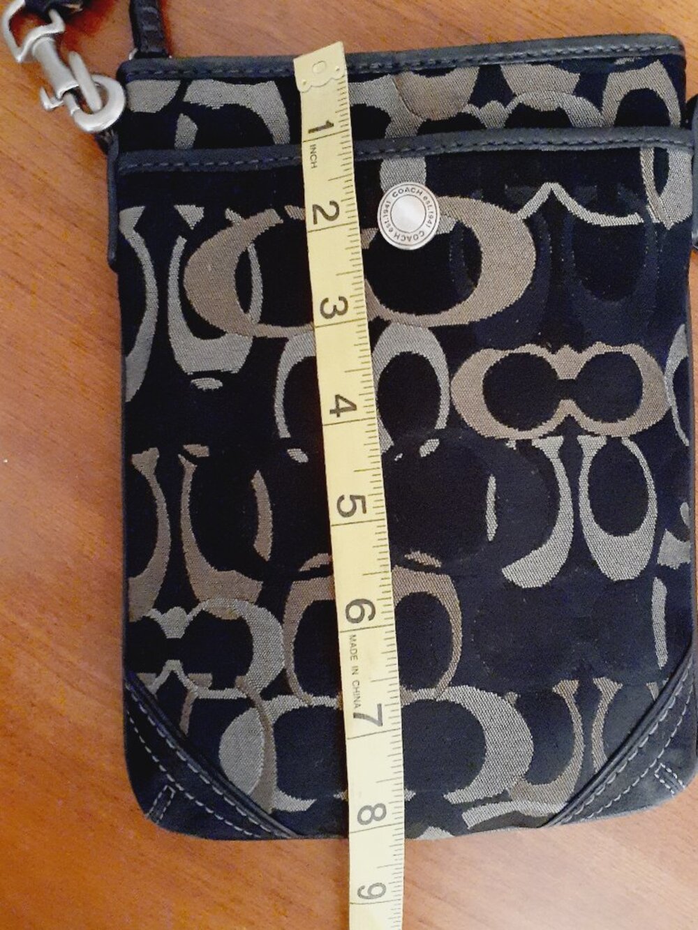 Coach Canvas Monogram Crossbody Purse - Picture 12 of 15